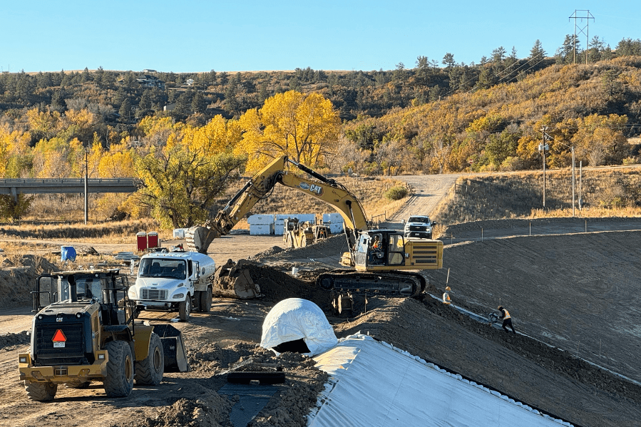 HEI Civil Castle Rock Reservoir Job Site 2024 HEI Civil workers at Castle Rock Reservoir job site