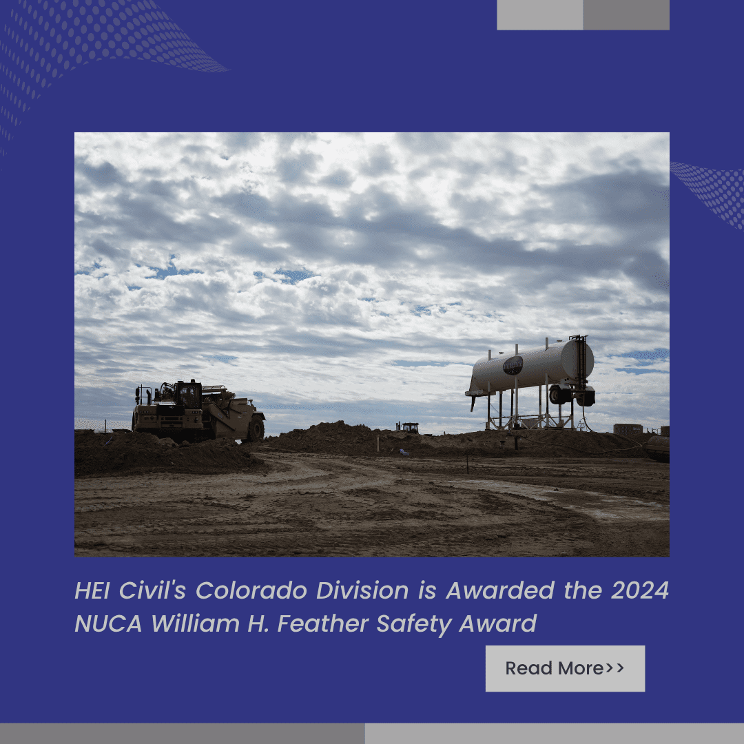 HEI Civil's Colorado Division is Awarded the 2024 NUCA William H. Feather Safety Award